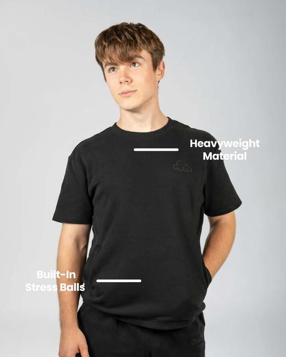 Cloudnine Cloud T-Shirt Size XS Black Heavyweight Pockets